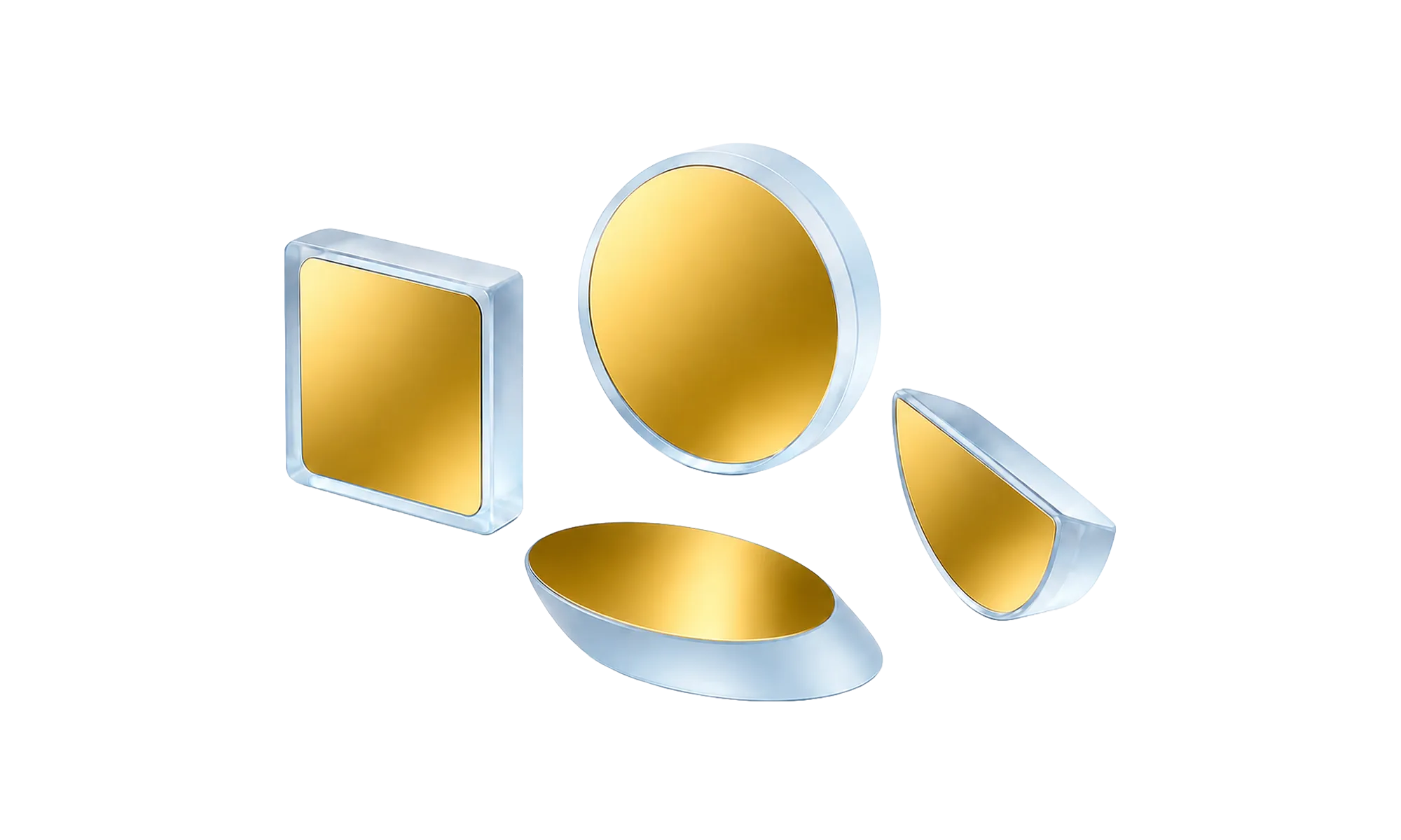 金膜平面反射镜，金膜：800 nm - 20.0 μm